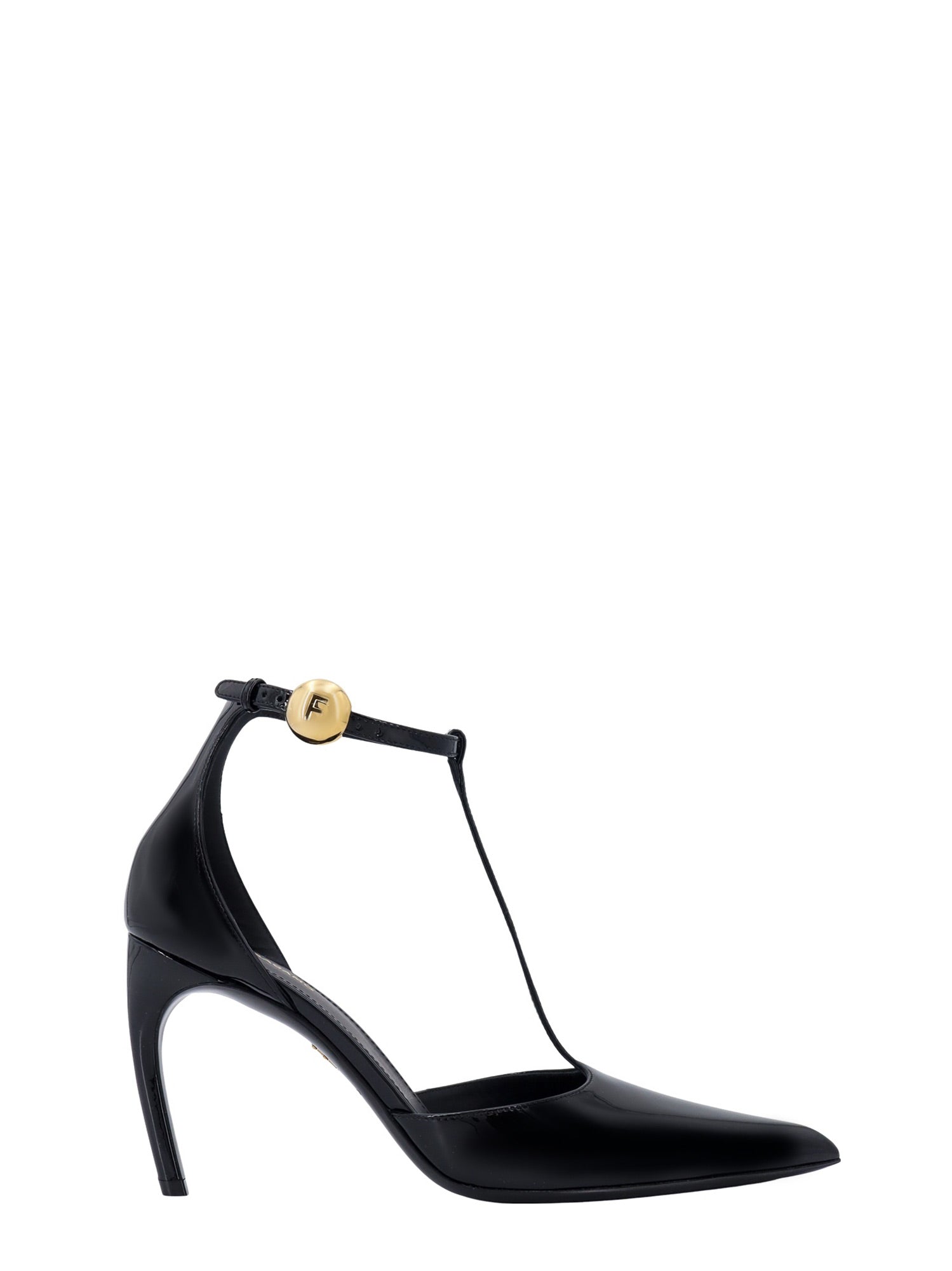 Ferragamo With Heel Black Pelle