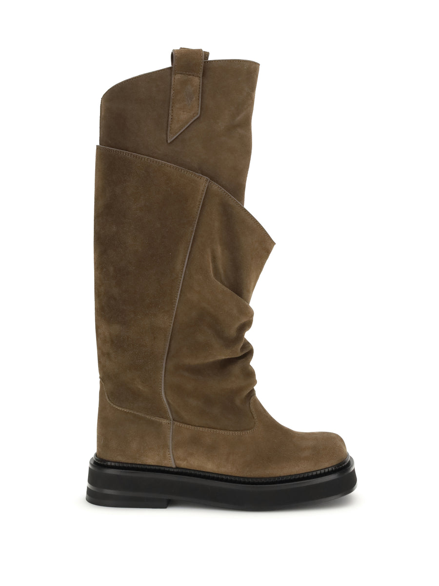 Boots La Passeggiata Suede Brown Calf Leather