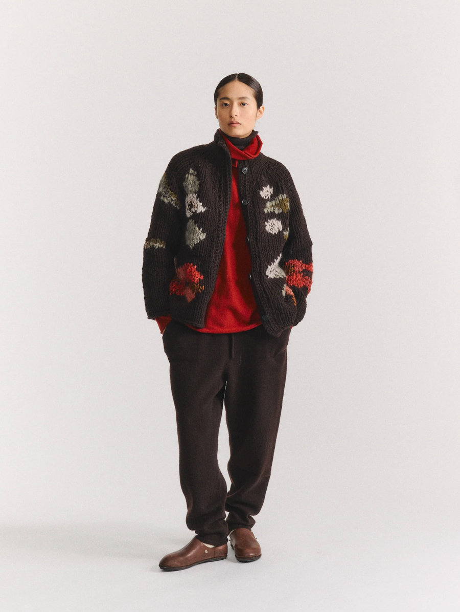 Flora Cardigan Brown Sweater
