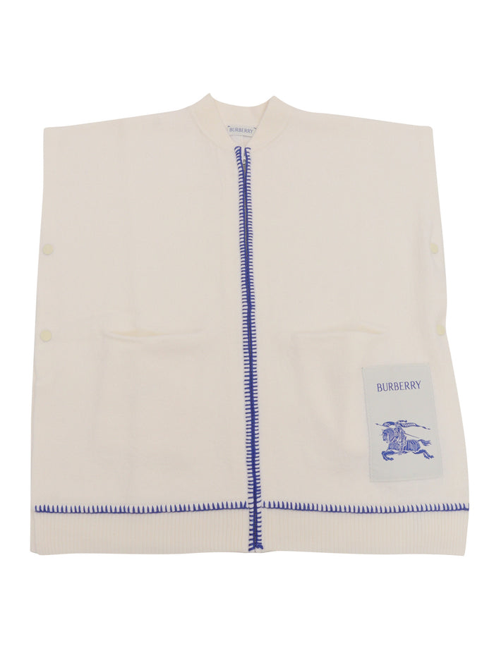 Kid Girl Jackets White Merino Wool