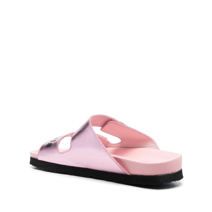Leather Logo Sandals Pink Calf