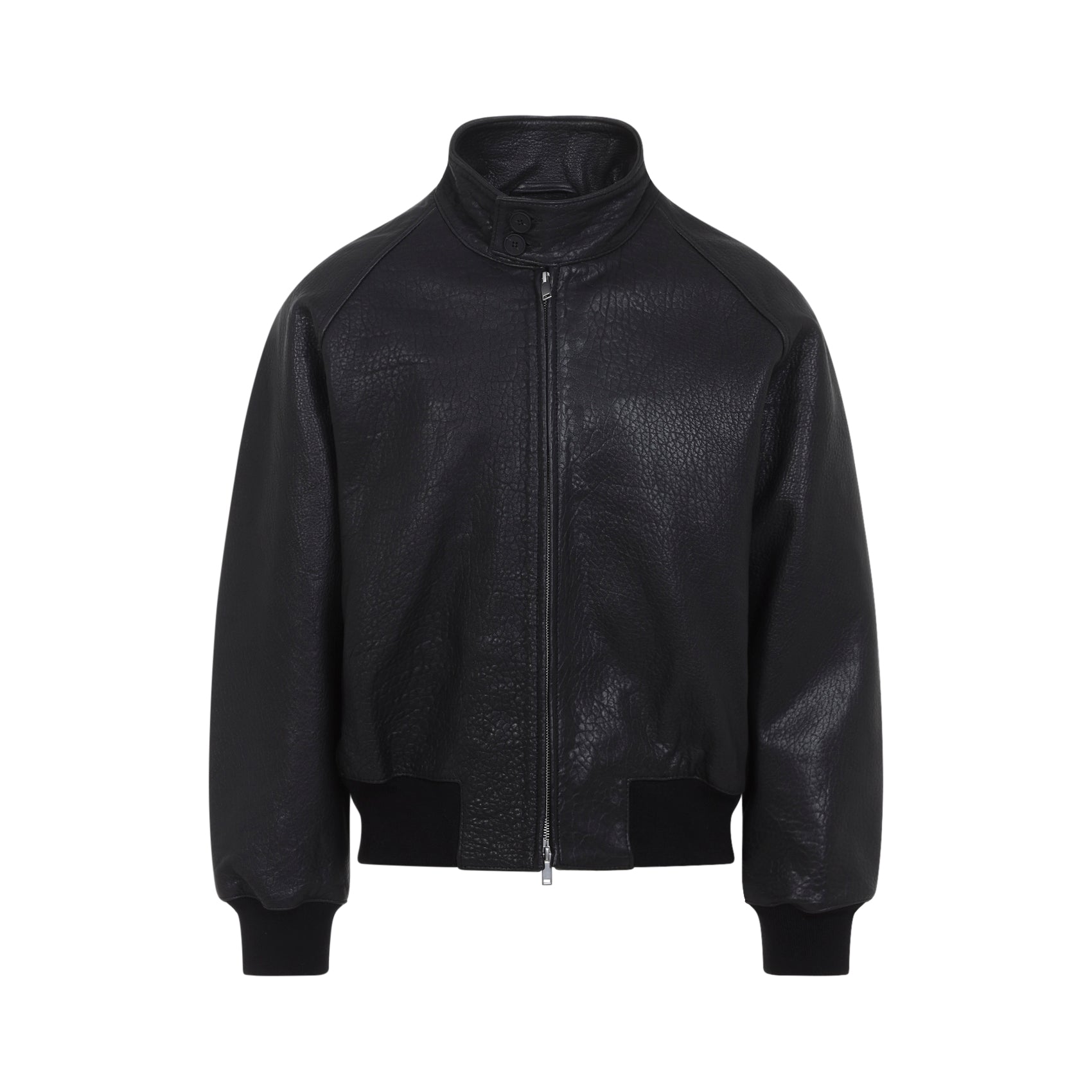 Over Harrington Jacket Black Lamb Leather