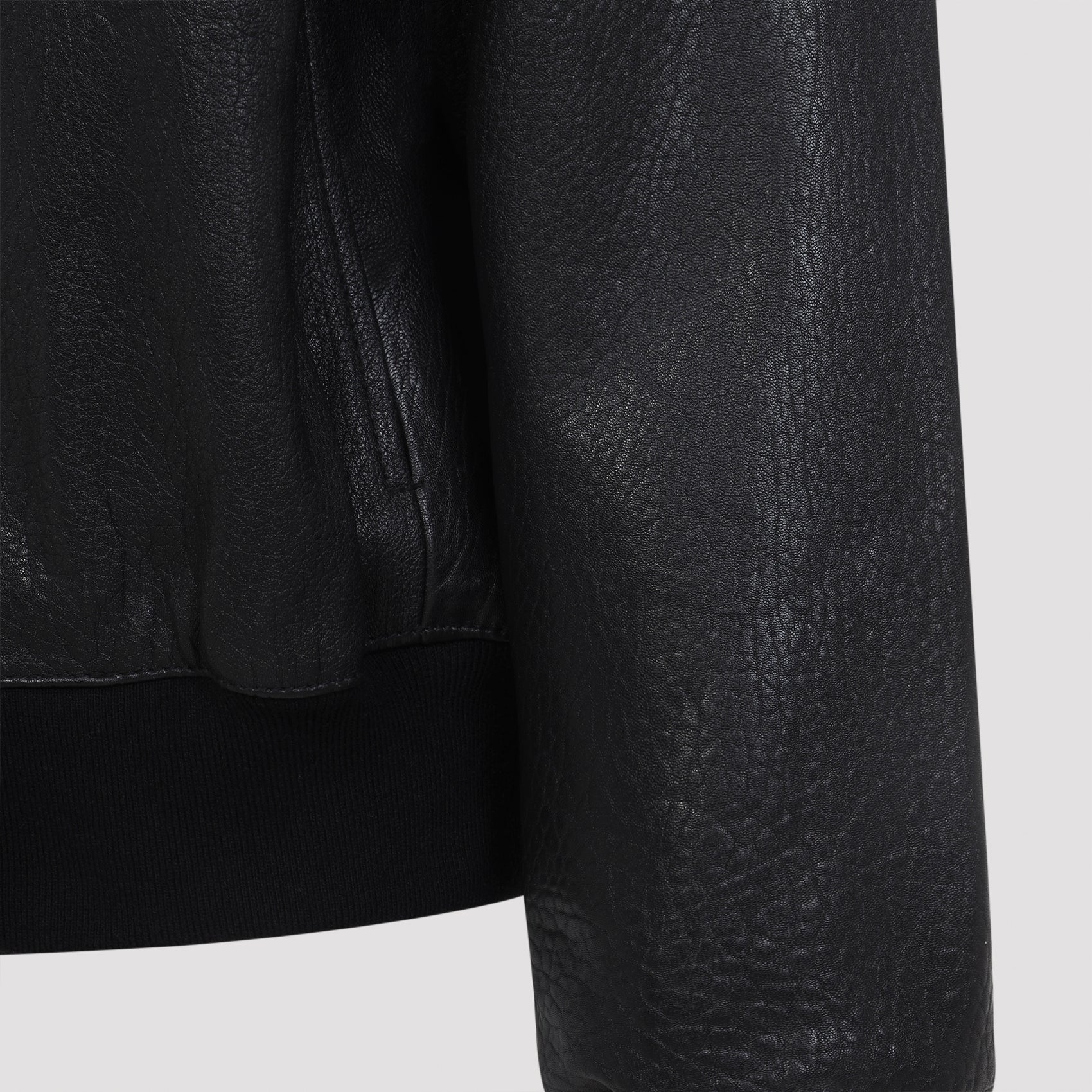 Over Harrington Jacket Black Lamb Leather