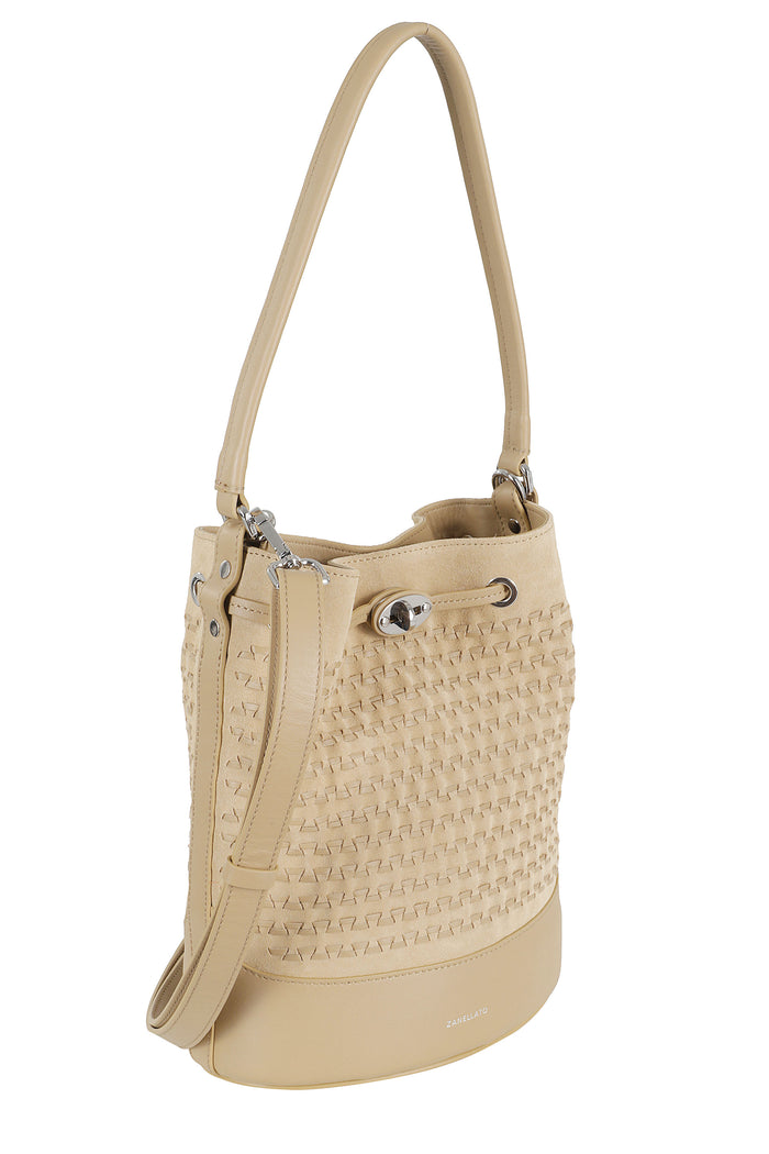 Monda Musiva Suede Brown Pelle Borsa