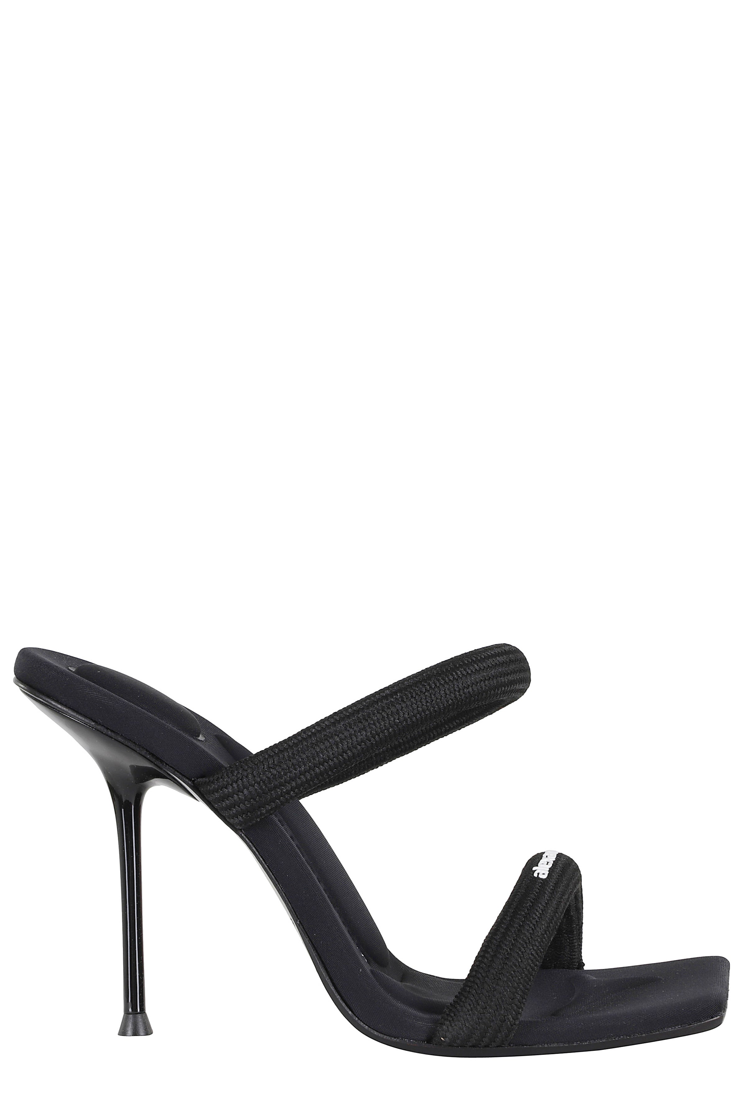 Julie Tubular Webbing Sandal Black Nylon Calzature