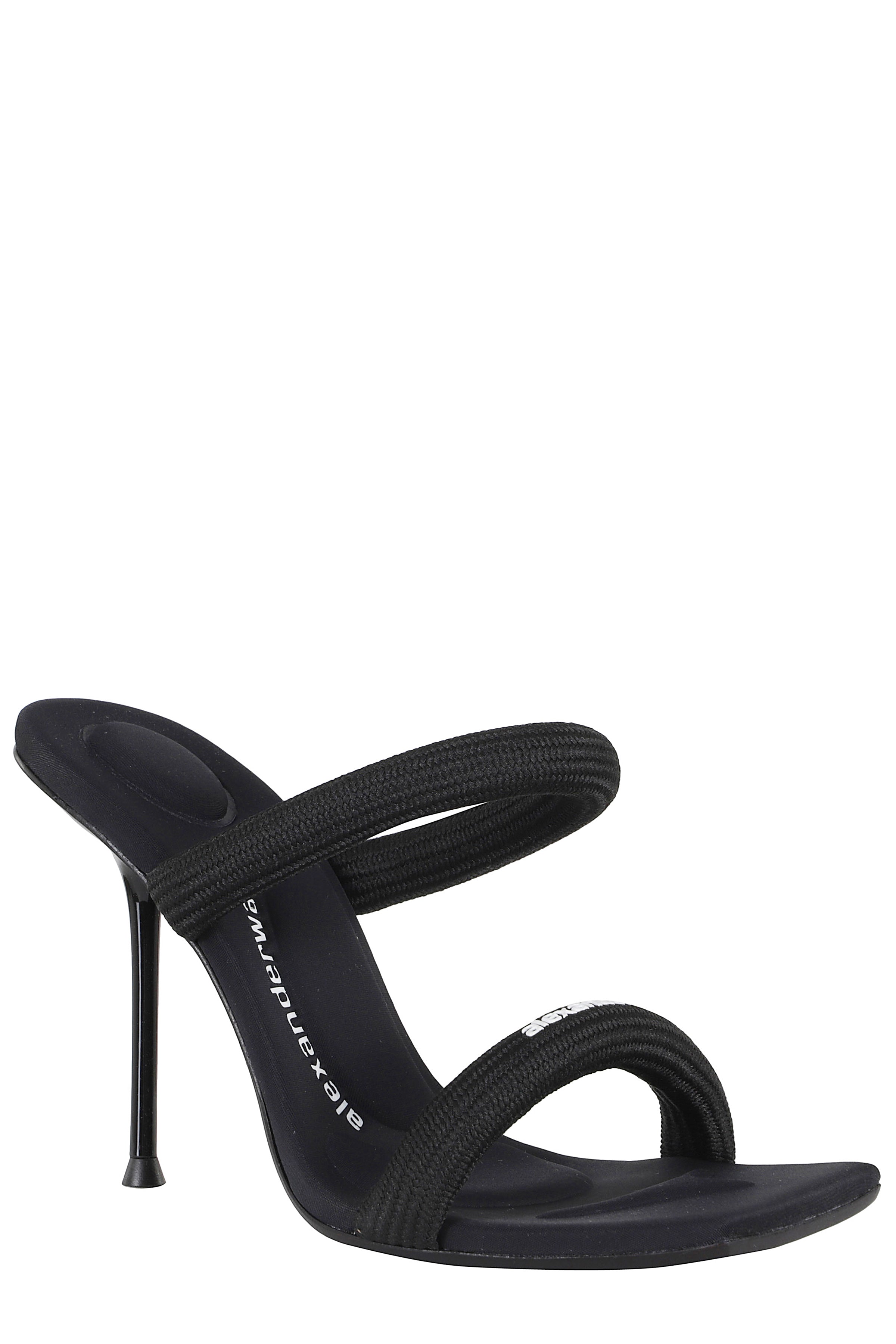 Julie Tubular Webbing Sandal Black Nylon Calzature