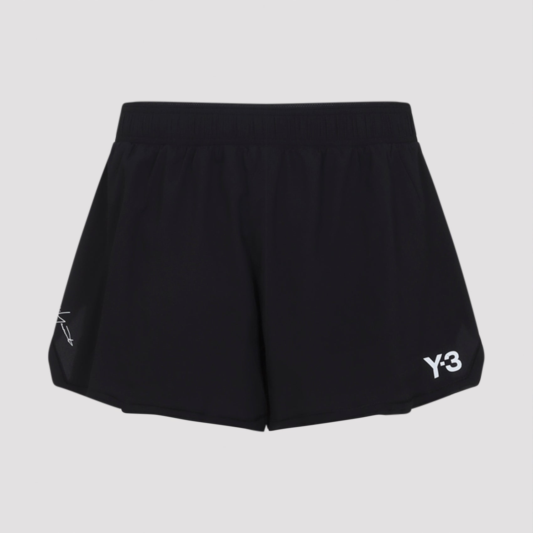 Run Shorts Black Polyamide Elastane Pant