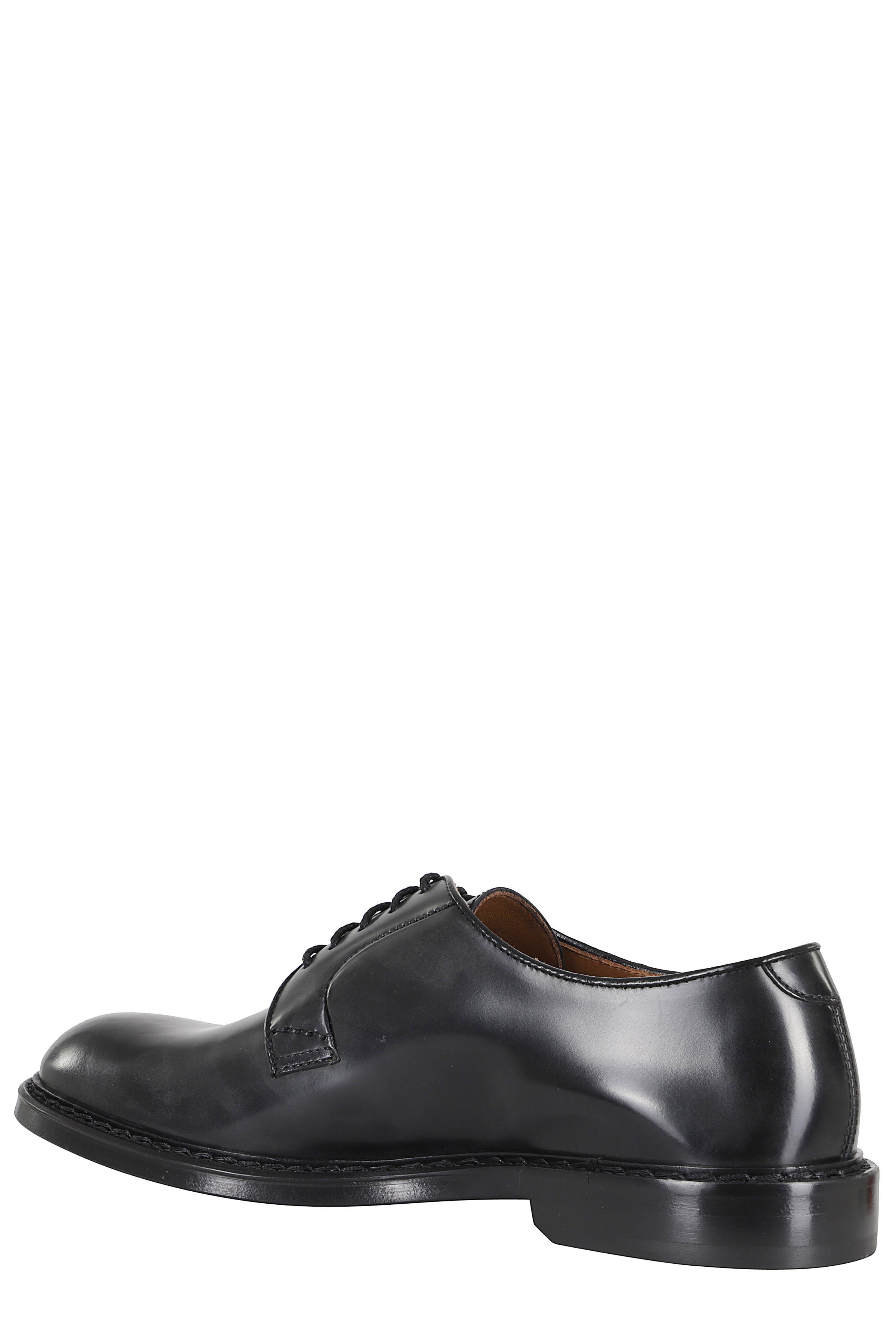 Derby Black Pelle; Suola: Cuoio Calzature