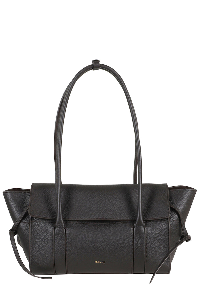 Small Soft Bayswater Heavy Grain Black Leather Borsa