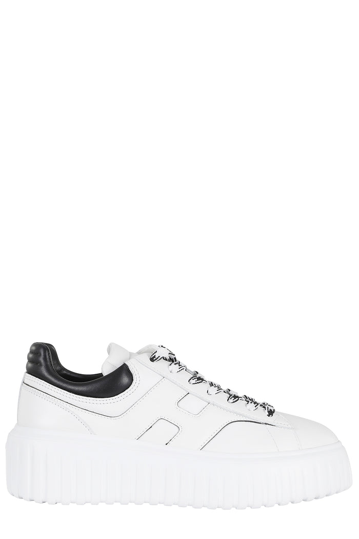 H Stripes Allacciato Lissata White Pelle; Suola: Gomma Calzature