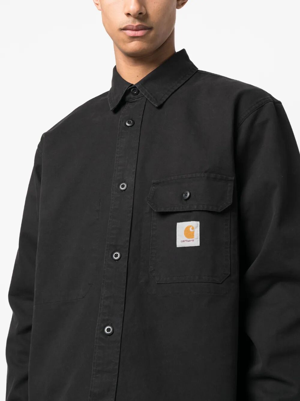 Reno Shirt Jac Black Cotton Drill