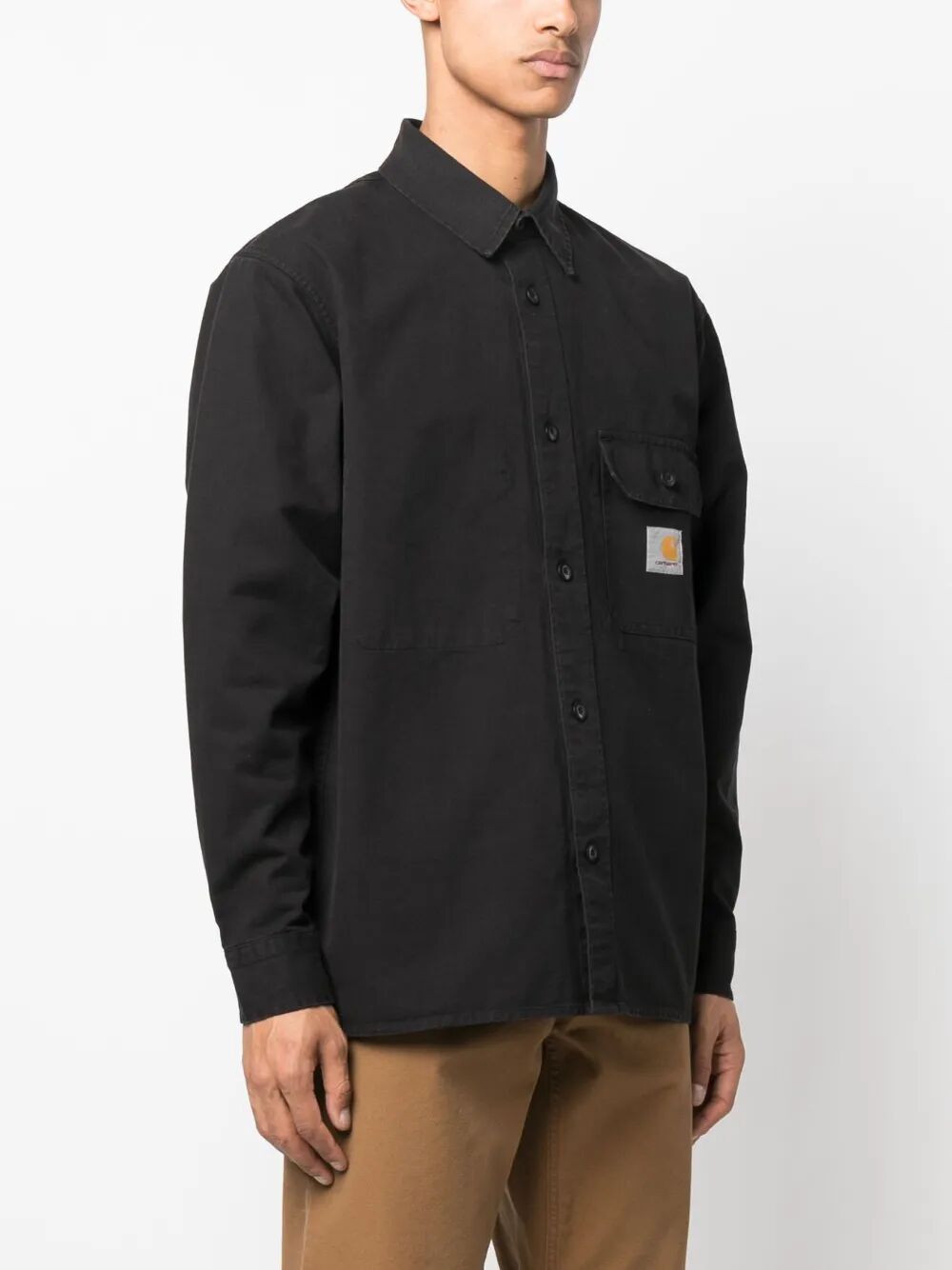 Reno Shirt Jac Black Cotton Drill