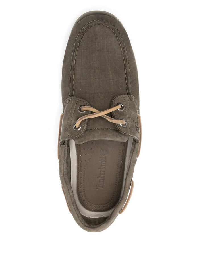 Classic Boat Shoe Green Leather