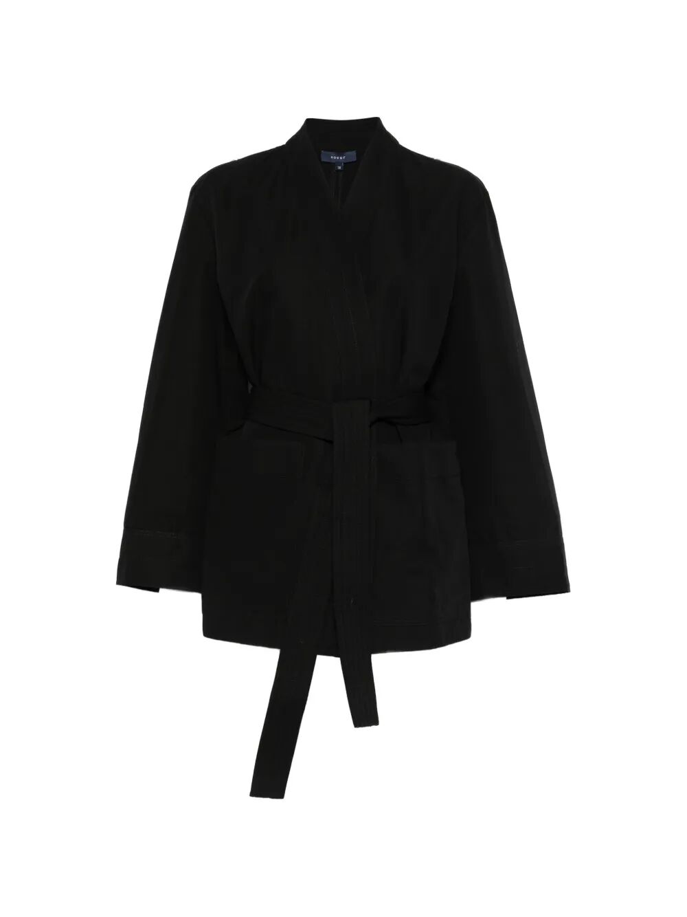 Ines Black Coton Biologique Lin Shirt