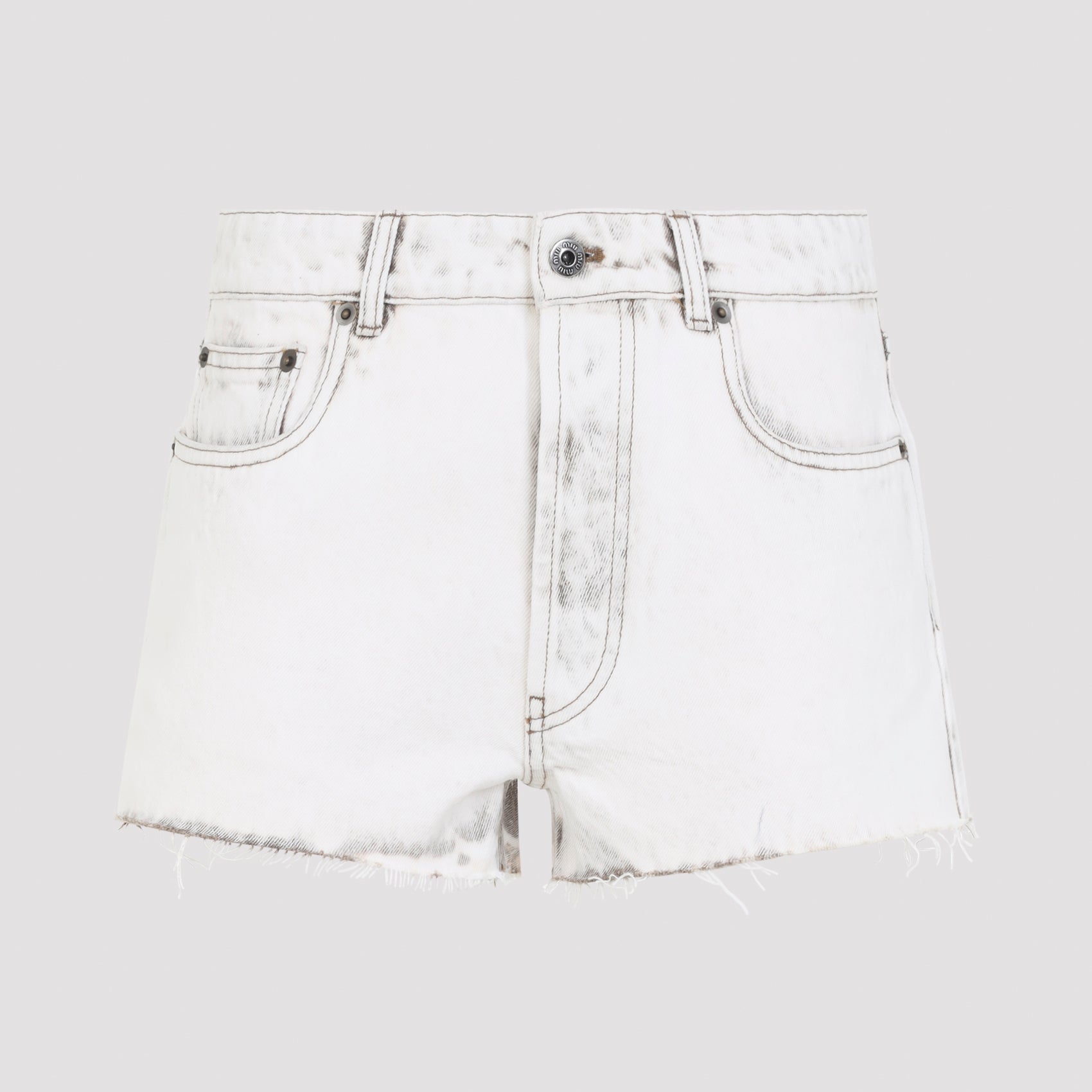 Denim Short White Cotton