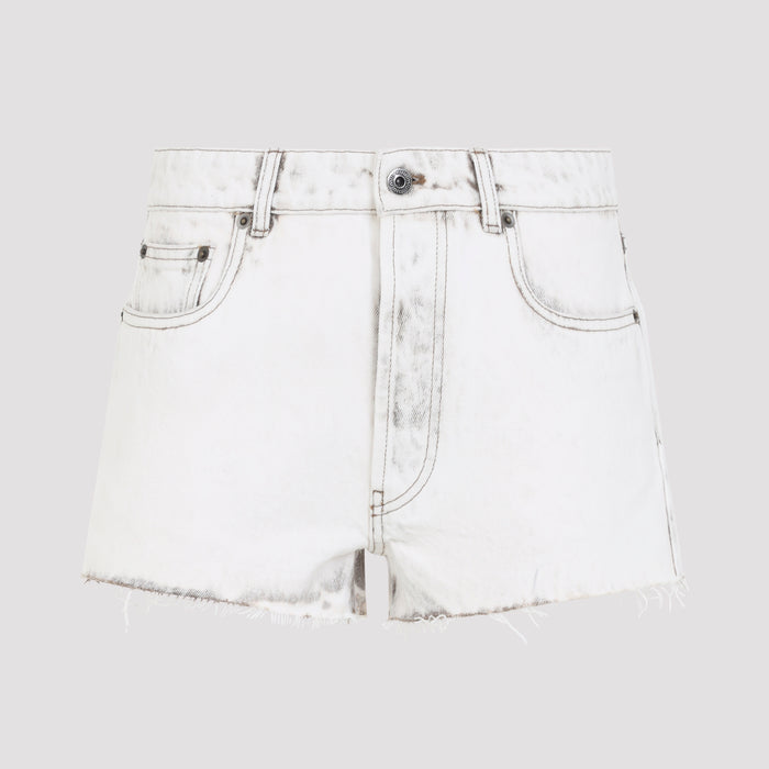 Denim Short White Cotton