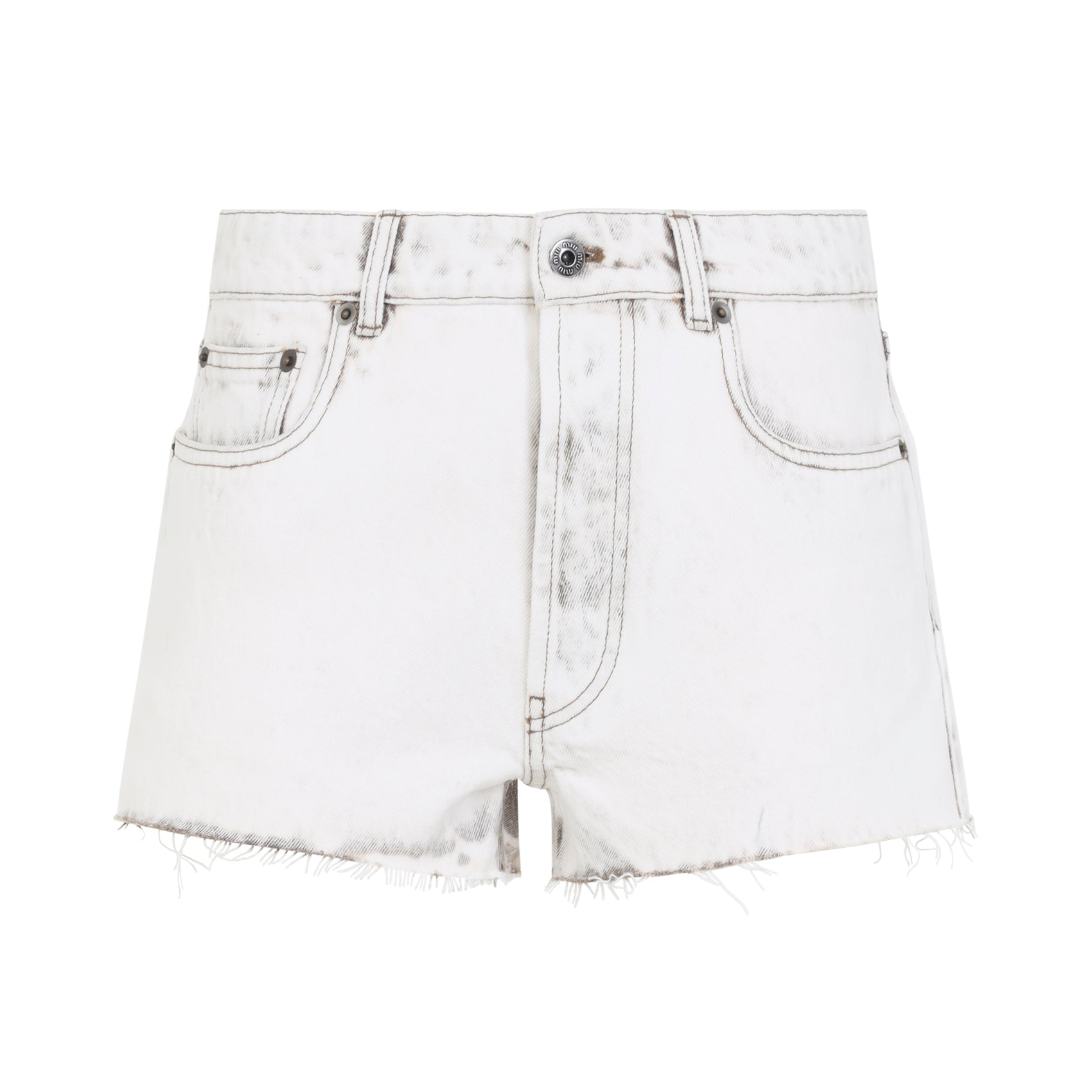 Denim Short White Cotton