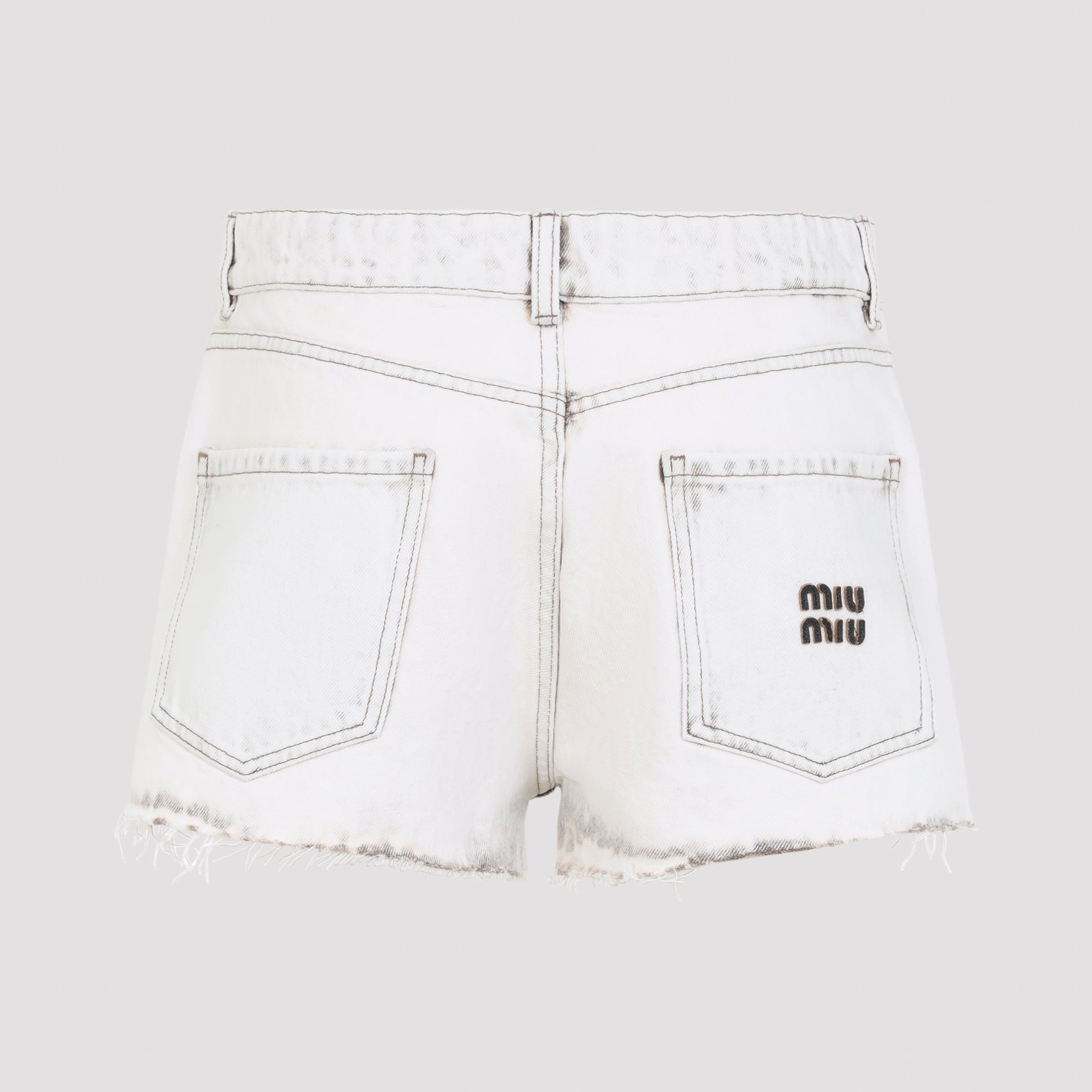 Denim Short White Cotton