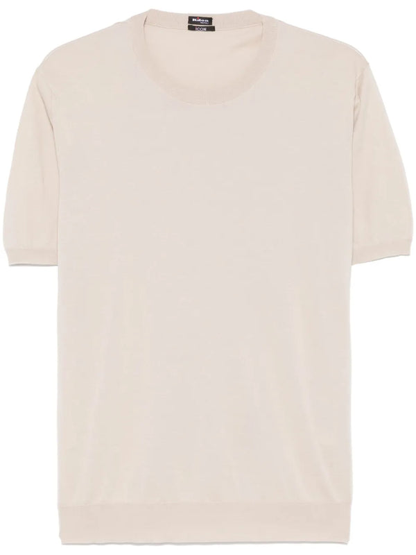 Kiton Cotton 100% t-shirt in beige