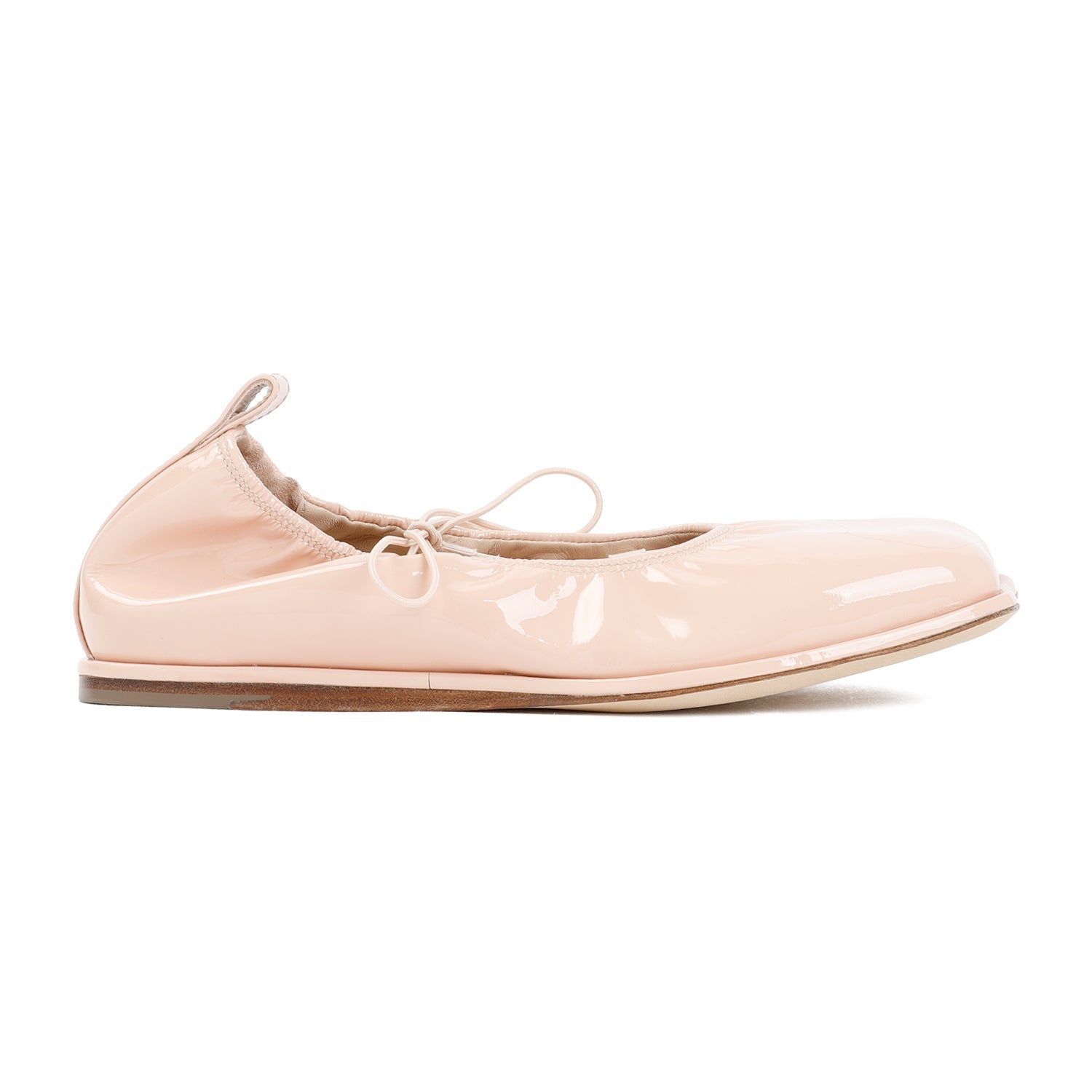 Simone Rocha Heart Toe Lace-Up Ballerina Leather