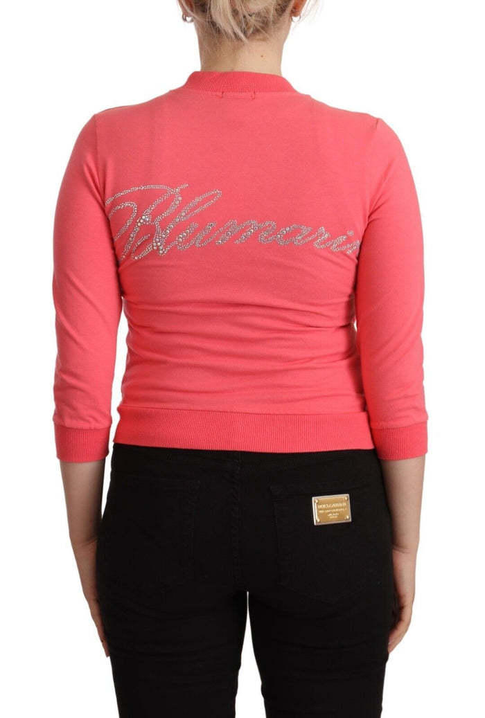 Blumarine 100% Cotton cardigan in pink — view 2
