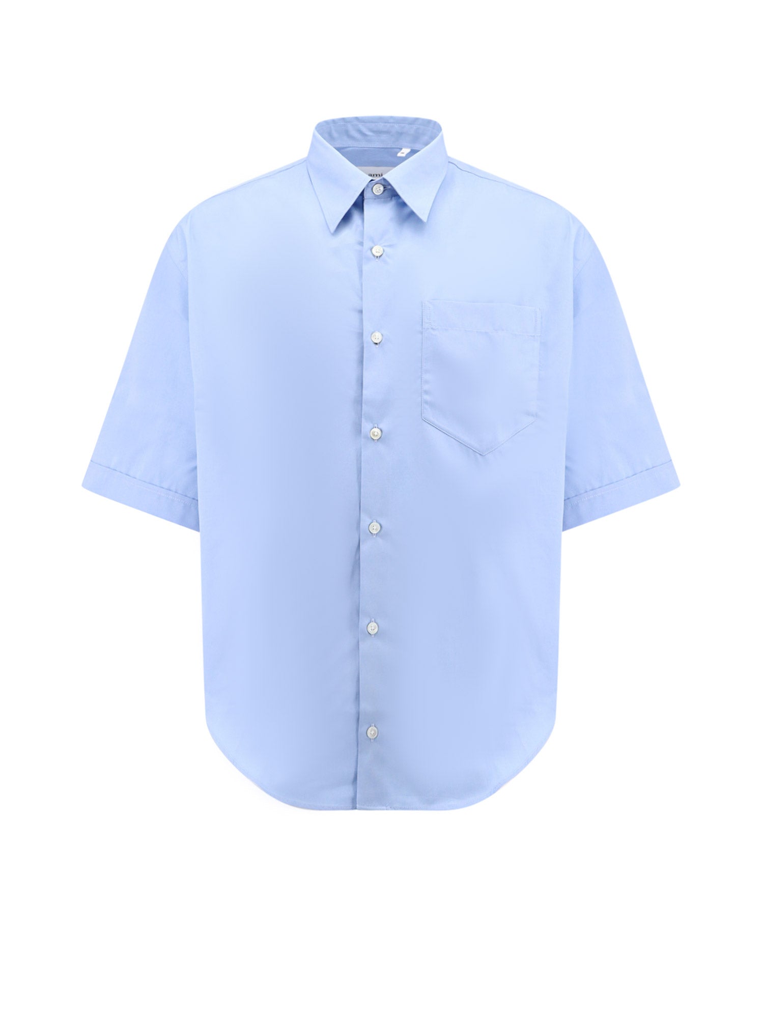 Ami Paris Shirts Blue Cotone
