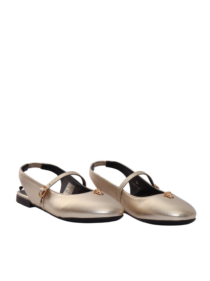 SLING BACK Gold Sandal