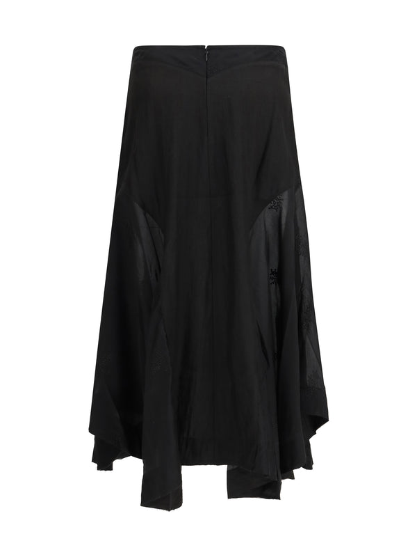 Skirt Petti Black Bloom Lyocell
