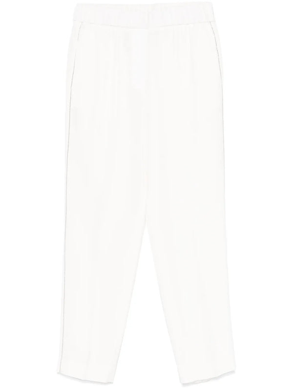 Peserico Outer: Viscose 98% trousers in white