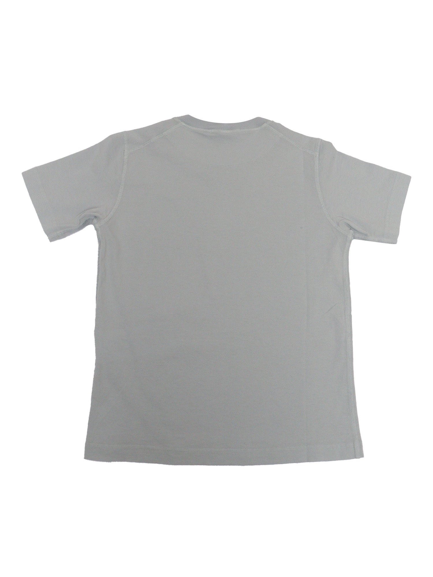 T-SHIRT Grey Cotton Rib Short Sleeves