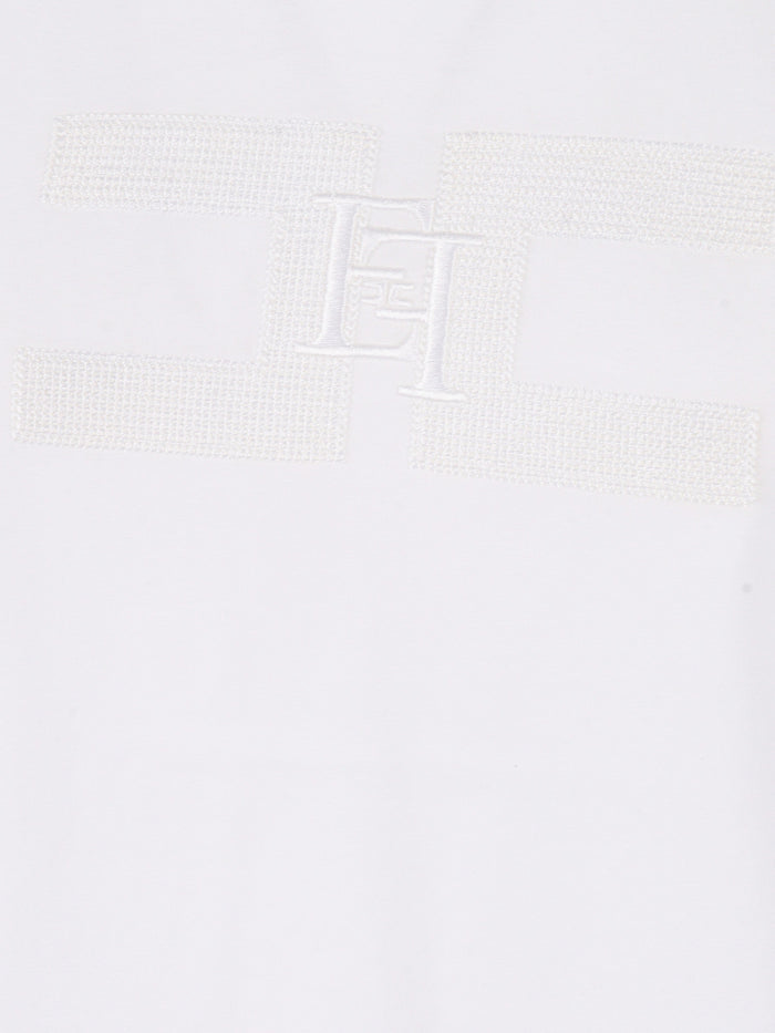 Womens T-Shirt White Cotton Crewneck