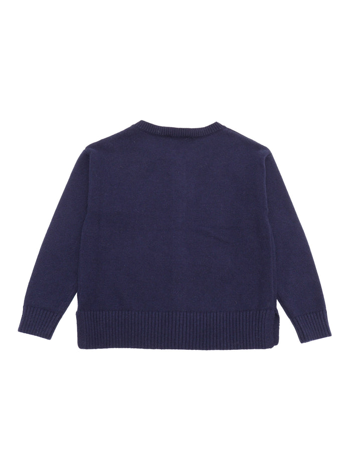 Cardigan Blue Angora Wool Polyamide Viscose