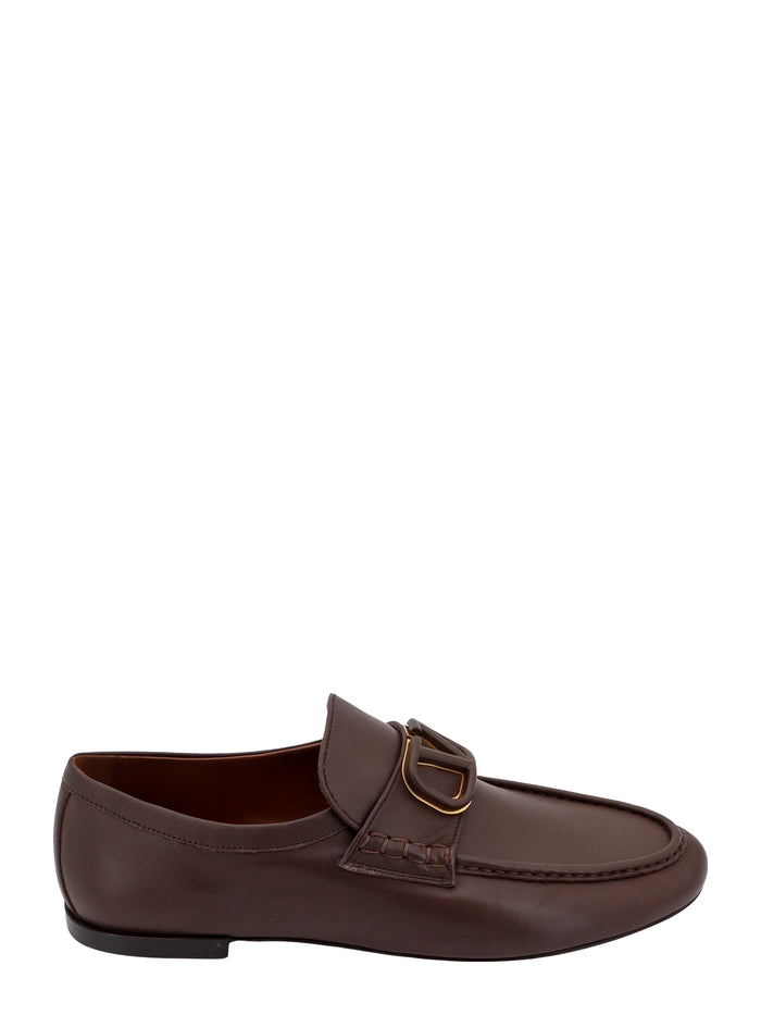 Valentino Garavani Flat Shoes Brown Pelle