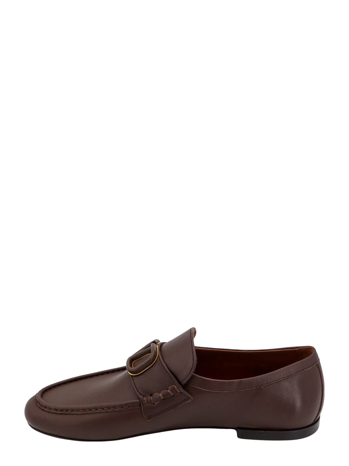 Valentino Garavani Flat Shoes Brown Pelle