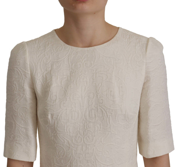 Dolce & Gabbana 74% cotton dress in white