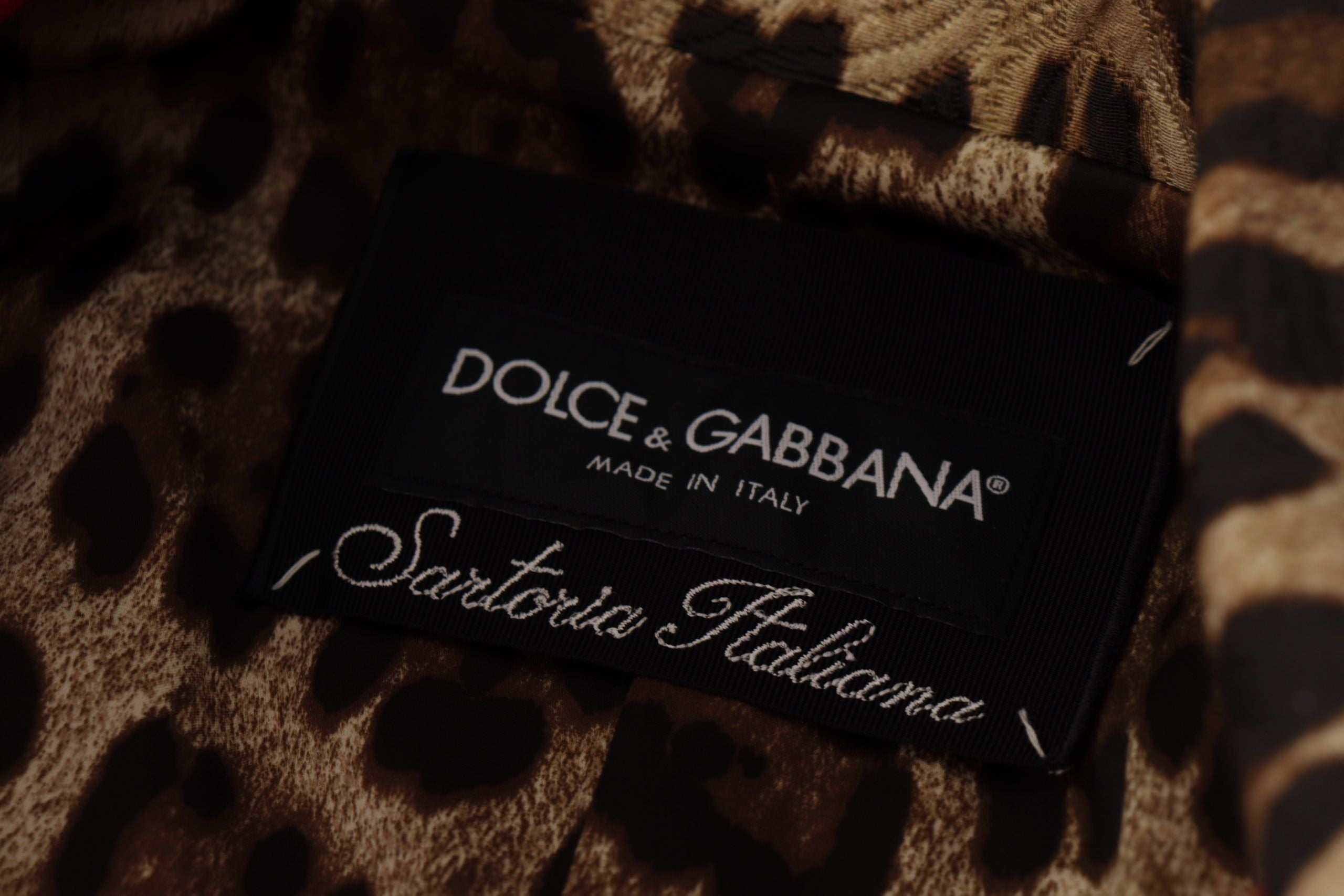 Dolce & Gabbana 85% Wool trench coat in red — view 4