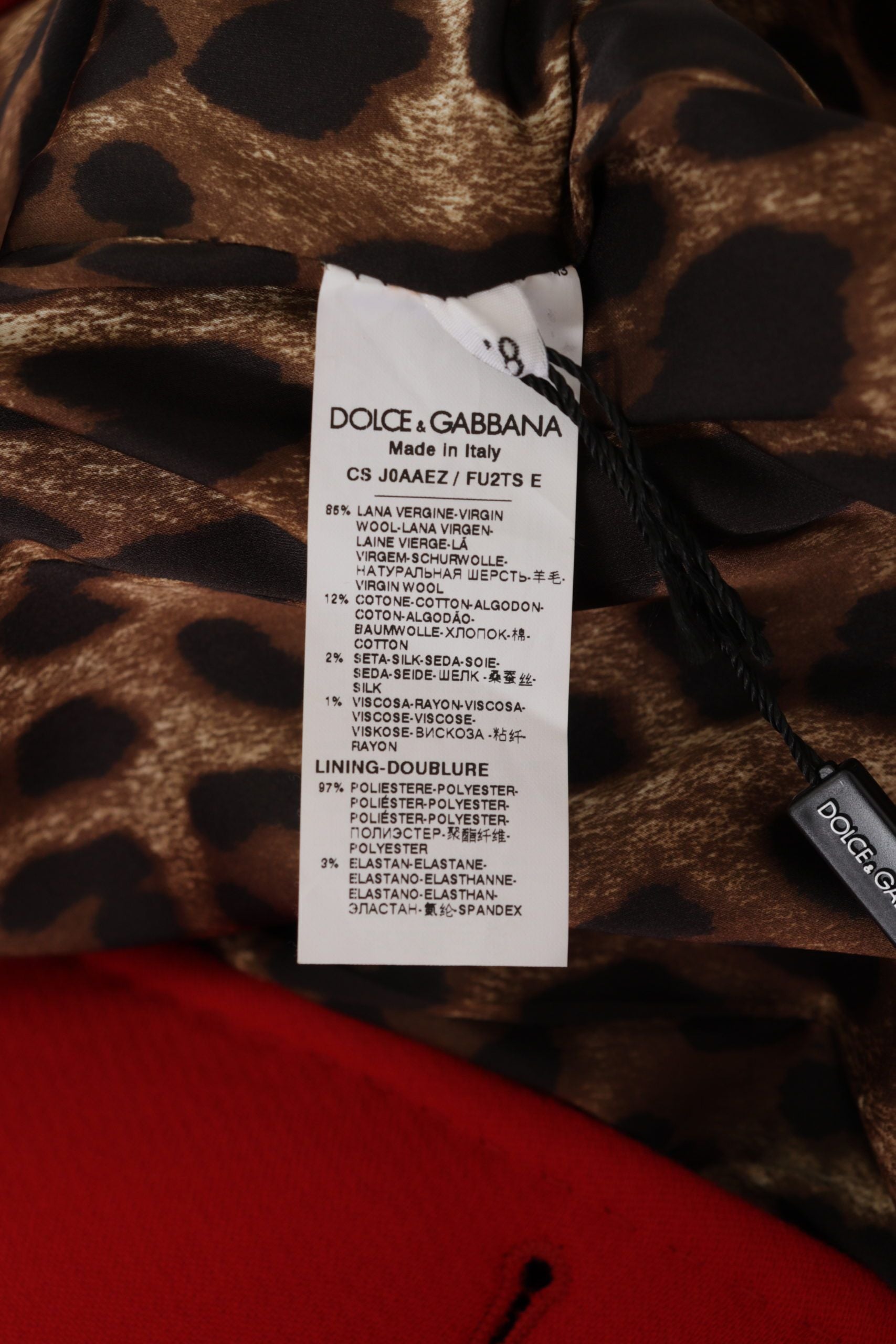 Dolce & Gabbana 85% Wool trench coat in red — view 5