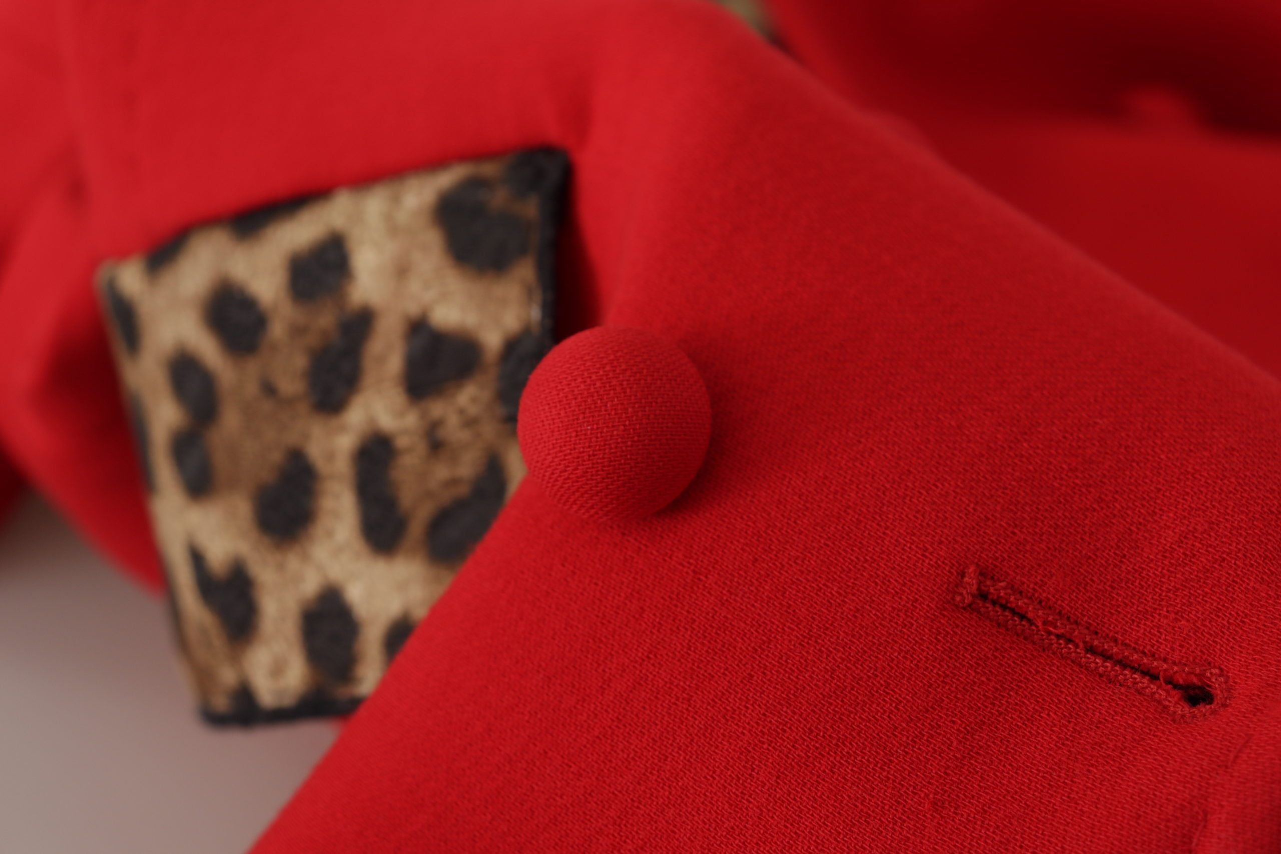 Dolce & Gabbana 85% Wool trench coat in red — view 6