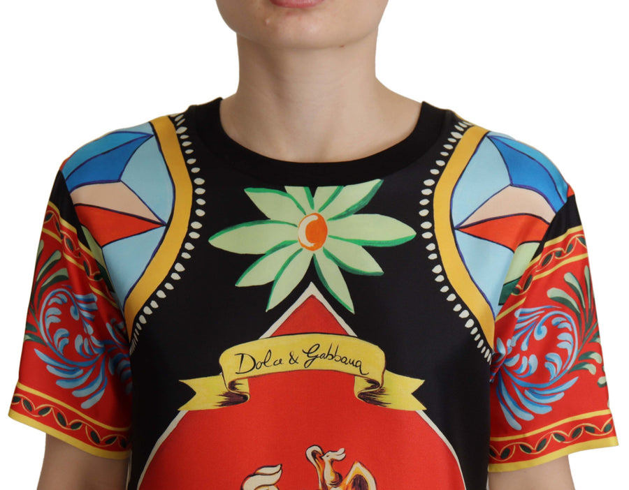 Dolce & Gabbana 100% Silk t-shirt in multicolor