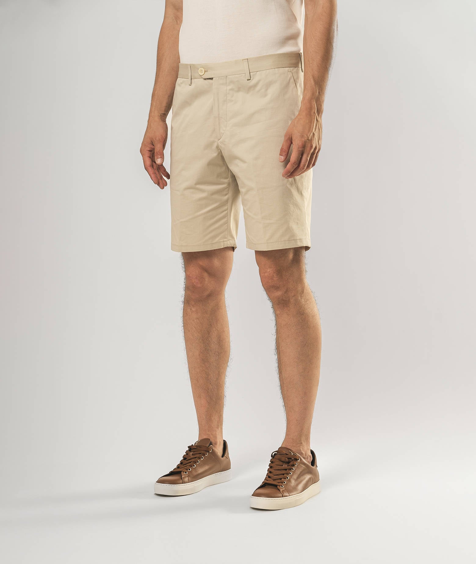 Cotton Shorts Poltu Quatu Beige