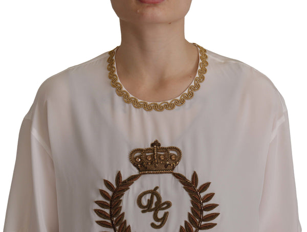 Dolce & Gabbana 100% Silk blouse in white