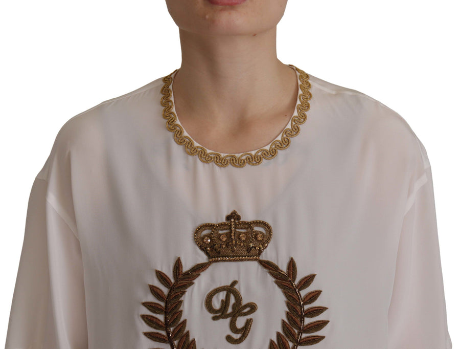 Dolce & Gabbana 100% Silk blouse in white