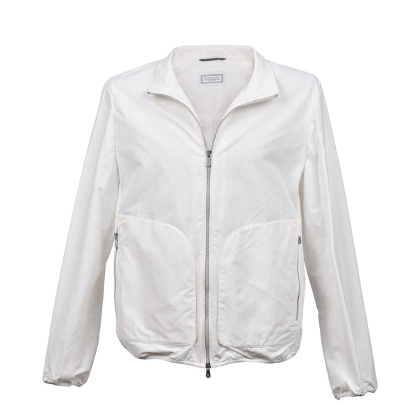Brunello Cucinelli Mens Panama Lightweight Zip Front Jacket One Color Clothing