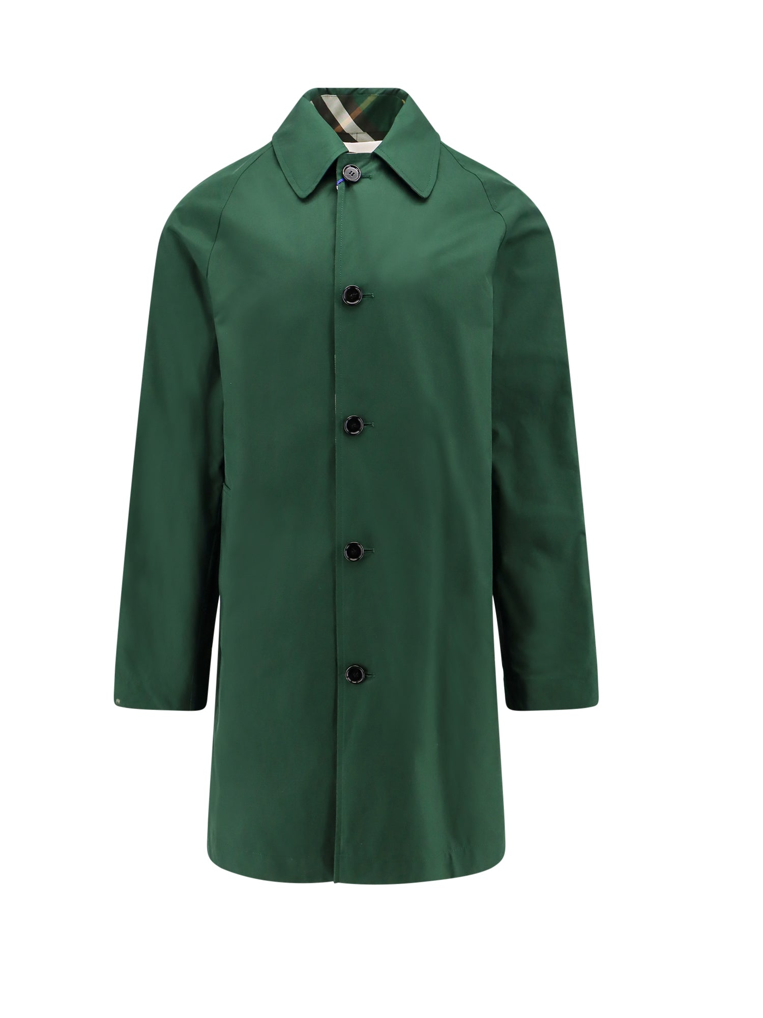 Burberry Coats Green Cotone