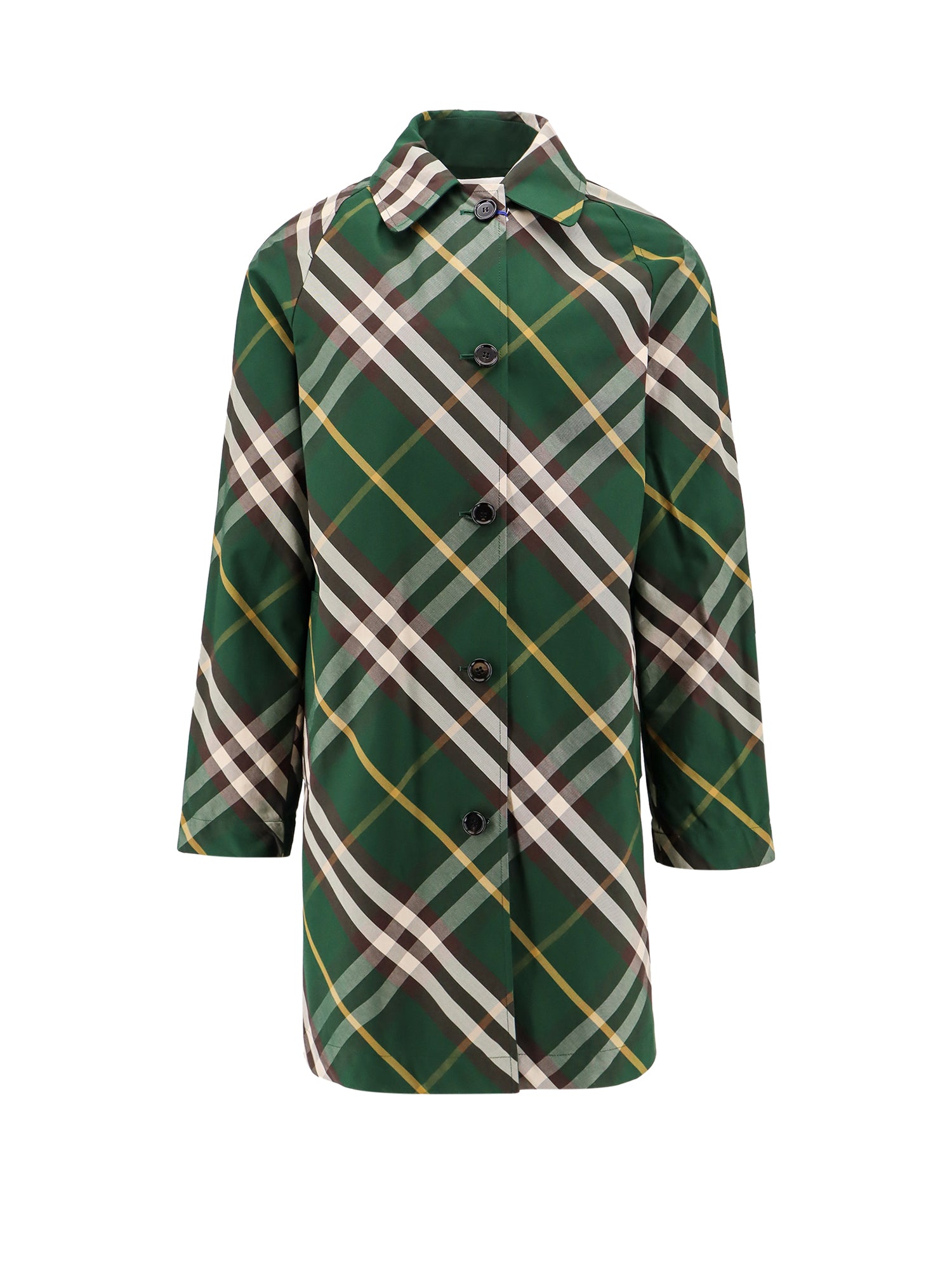 Burberry Coats Green Cotone