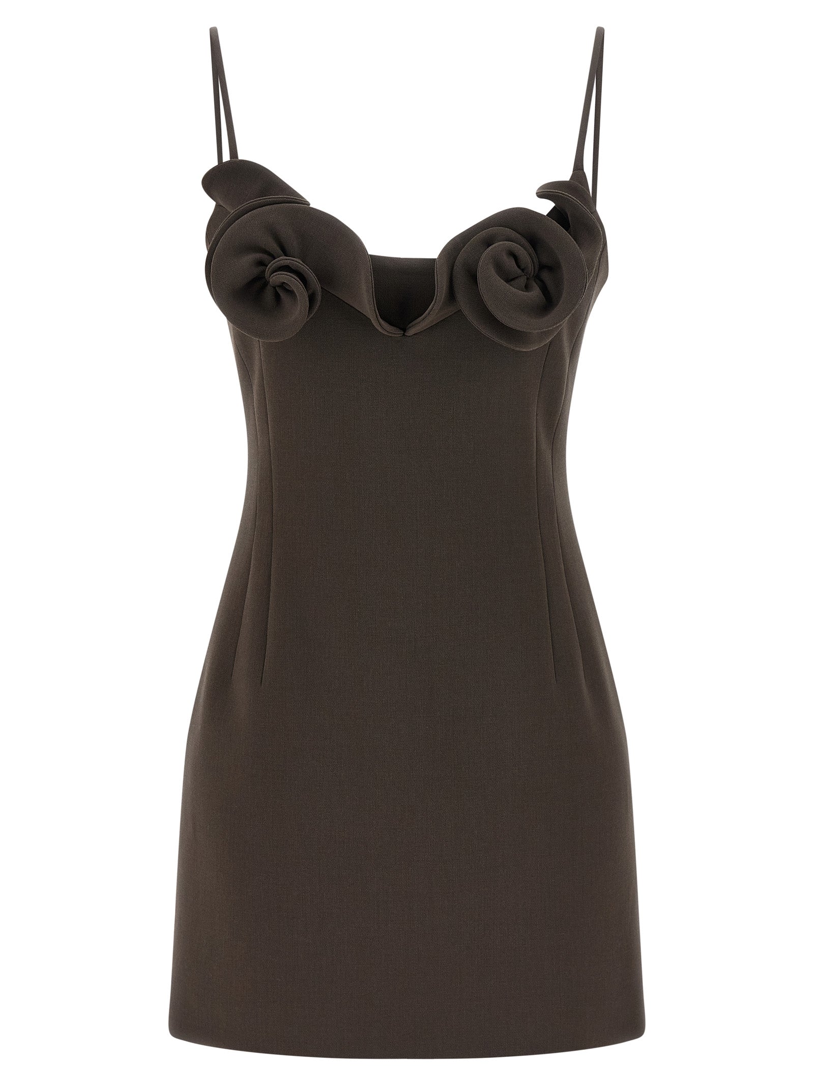 Dress 38 Brown Virgin Wool Elastane