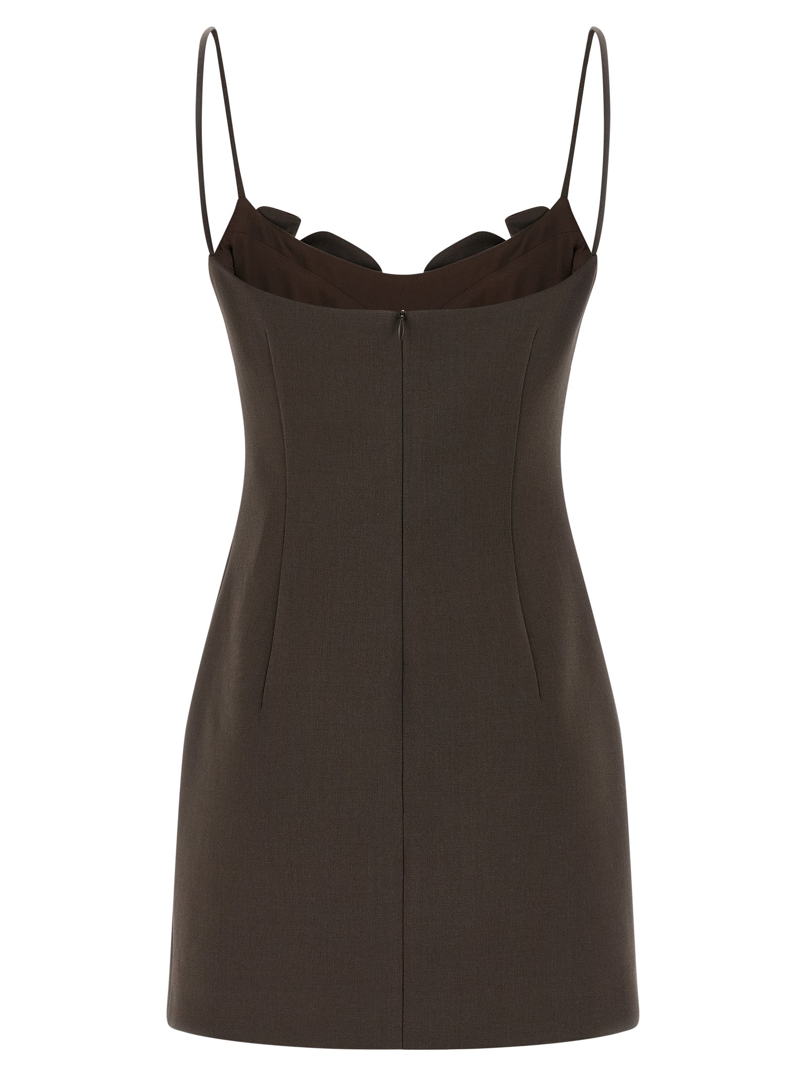 Dress 38 Brown Virgin Wool Elastane