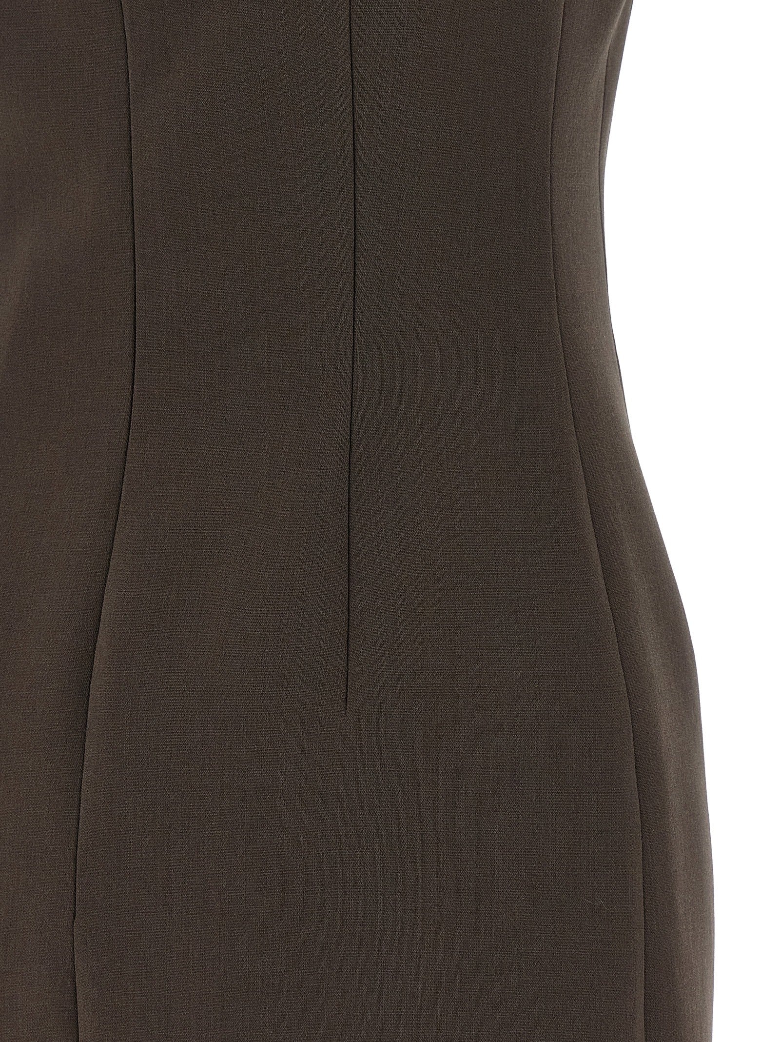 Dress 38 Brown Virgin Wool Elastane