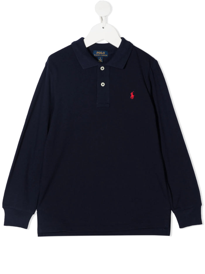 Polo Blue Cotone Maglia