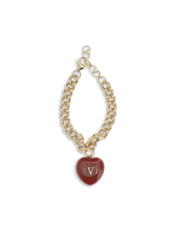 Coeur Royal Chain Bracelet Oro/rosso Brass Bracelets